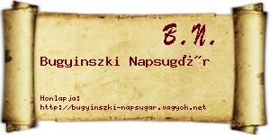 Bugyinszki Napsugár névjegykártya